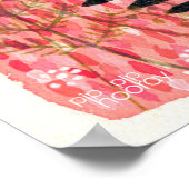 Zonsondergang Roze Wild Field Artiest Waterverf Sc Poster (Hoek)