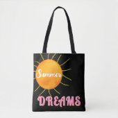 Zonsondergang Roze Zomer Dromen Tote Bag (Voorkant)
