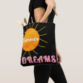 Zonsondergang Roze Zomer Dromen Tote Bag (Dichtbij)
