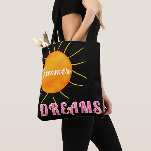 Zonsondergang Roze Zomer Dromen Tote Bag (Dichtbij)