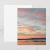 Zonsondergang rust RSVP kaartje (Voorkant / Achterkant)