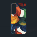 zonsondergang samsung galaxy hoesje<br><div class="desc">Gouden bloemblaadjes herfsten zachtjes over een besneeuwd oppervlak.</div>