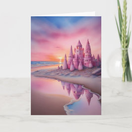Zonsondergang Sandcastle Dromen Kaart