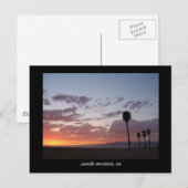 zonsondergang : santa monica , ca briefkaart (Voorkant / Achterkant)
