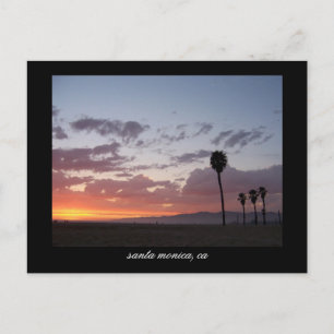 zonsondergang : santa monica , ca briefkaart