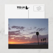 zonsondergang : santa monica , ca briefkaart (Voorkant / Achterkant)