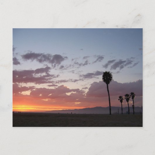 zonsondergang : santa monica , ca briefkaart (Voorkant)