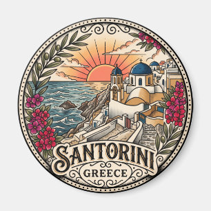 Zonsondergang Santorini Griekenland Magneet