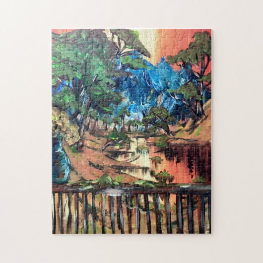 Zonsondergang Scène Puzzel Legpuzzel (Verticaal)