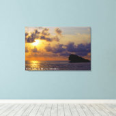 Zonsondergang Schemering Schemerlicht Schaduw Land Canvas Afdruk (Insitu (Houten vloer))