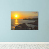 Zonsondergang Schemering Schemerlicht Schaduw Land Canvas Afdruk (Insitu (Houten vloer))