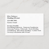 Zonsondergang Schilderachtig bruiloft ambtenaar Vi Visitekaartje (Achterkant)