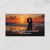 Zonsondergang Schilderachtig bruiloft ambtenaar Vi Visitekaartje (Voorkant)