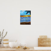 Zonsondergang Schilderij van Alfred Fox Poster (Keuken)