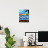 Zonsondergang Schilderij van Alfred Fox Poster (Thuiskantoor)