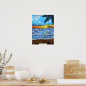 Zonsondergang Schilderij van Alfred Fox Poster (Keuken)