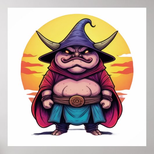 Zonsondergang Schildwacht Poster (Voorkant)