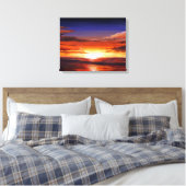 ZONSONDERGANG SCHOONHEID - ACRYL OP DOEK SCHILDERE CANVAS AFDRUK (Insitu (Slaapkamer))