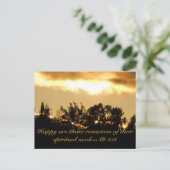 Zonsondergang Schrifttekst Briefkaart (Staand voorkant)