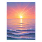 Zonsondergang Serenade Over de Oceaan Foto Afdruk (Voorkant)