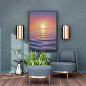 Zonsondergang Serenade Over de Oceaan Foto Afdruk