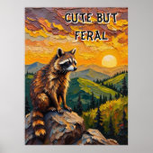 Zonsondergang Serenade: Raccoon's Valley Watch Poster (Voorkant)