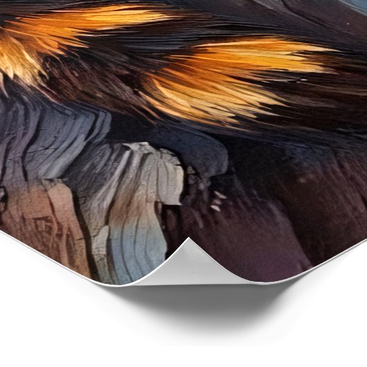 Zonsondergang Serenade: Raccoon's Valley Watch Poster (Hoek)