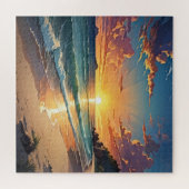 Zonsondergang Serene Strand Scène Legpuzzel (Horizontaal)