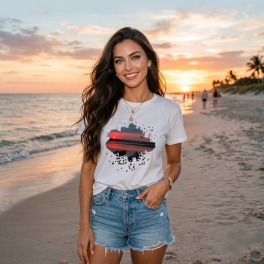 Zonsondergang Sereniteit | Avondlagune T-shirt
