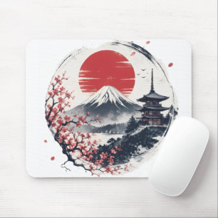 Zonsondergang Sereniteit bij Mount Fuji – Japanse  Muismat