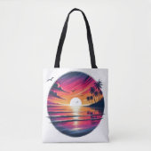 Zonsondergang Sereniteit – Kustdroomlandschaptas Tote Bag (Voorkant)