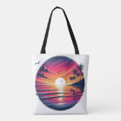Zonsondergang Sereniteit – Kustdroomlandschaptas Tote Bag (Achterkant)