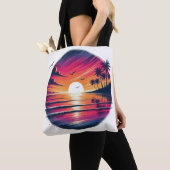 Zonsondergang Sereniteit – Kustdroomlandschaptas Tote Bag (Dichtbij)
