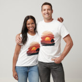 Zonsondergang Sereniteit T-shirt Esthetische Water (Unisex)