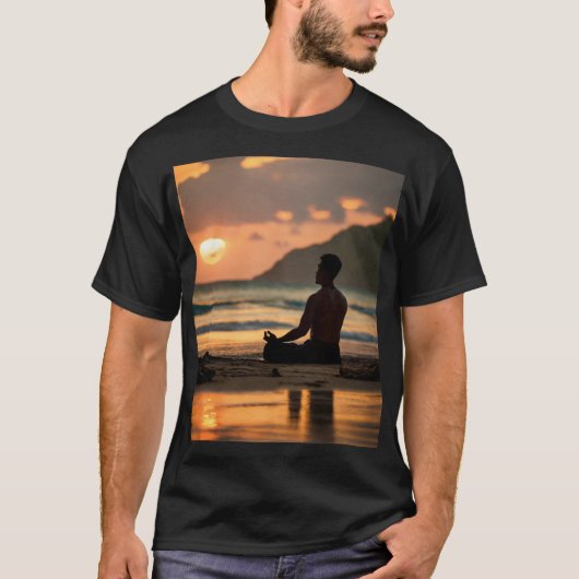 Zonsondergang Serenity: Een verhaal van rust T-shirt (Voorkant)