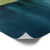 Zonsondergang Serenity: Waterlelies op de vijver Poster (Hoek)