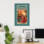 Zonsondergang Sevilla Flamenco Poster (Thuiskantoor)