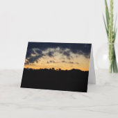 Zonsondergang Silhouet Landschap Kaart (Voorkant)