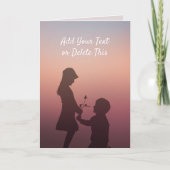 Zonsondergang Silhouet Liefde, Vriendschap, Waarde Kaart (Voorkant)