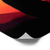 Zonsondergang Silhouet Muurkunst – Majestueus Dier Poster (Hoek)