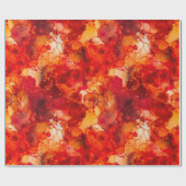 Zonsondergang Sinaasappel en Rood met Roos Gouden  Cadeaupapier (Vlak)