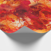 Zonsondergang Sinaasappel en Rood met Roos Gouden  Cadeaupapier (Hoek)