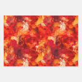 Zonsondergang Sinaasappel en Rood met Roos Gouden  Inpakpapier Vel (Voorkant 3)