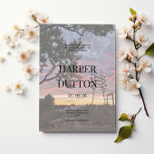 Zonsondergang sinaasappel geel mooi platteland bru kaart