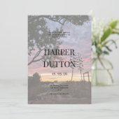 Zonsondergang sinaasappel geel mooi platteland bru kaart (Staand voorkant)