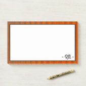 Zonsondergang Sinaasappel zwart gestreepte rand | Post-it® Notes (Op bureau)