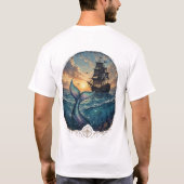 Zonsondergang Sirene & Schaduw T-shirt (Achterkant)