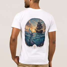Zonsondergang Sirene & Schaduw T-shirt