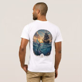 Zonsondergang Sirene & Schaduw T-shirt (Achterkant volledig)