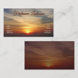 Zonsondergang Skyscapes Herinneringen Visitekaartje